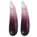 人工ナス フェイクフェイクナス シミュレーション偽野菜 フォトプロップス 家庭 キッチンの装飾用 2個
