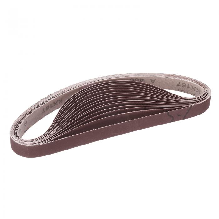 15個入り 400番グリット アルミニウム酸化研磨ベルト 1