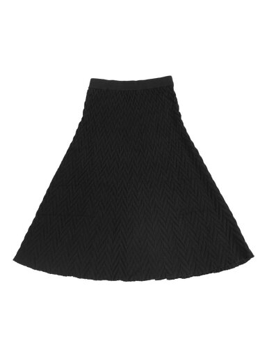 Allegra K レディース ハイウエスト スカート 2024 秋 Aライン ストレッチ ニット ロング セーター スカート ブラック XS Allegra K レディース ハイウエスト スカート 2024 秋 Aライン ストレッチ ニット ロング セーター スカート ブラック XS