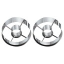 ステンレスカッター ムースリングクッキーカッター ベーキングツール 100 mm2個