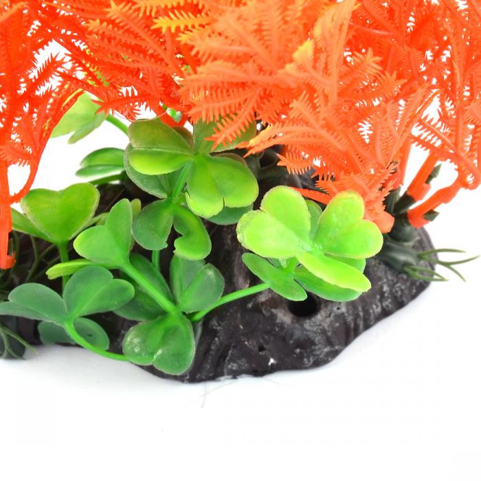 ソウテン 人工水草 プラスチック製植物 人工水草 水槽デコレーション オレンジ グリーン