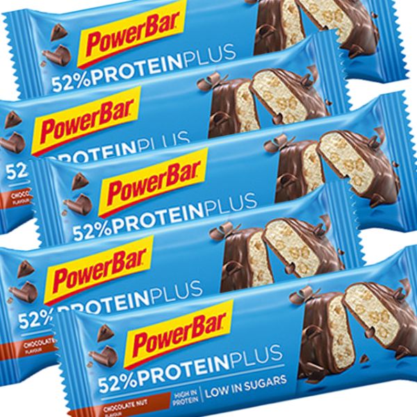 PowerBar パワーバー 52%プロテインプラス チョコレートナッツ5本 【プロテインバー まとめ買い登山 マラソン ランニング トレイルランニング トライアスロン 行動食 補給食 エネルギーバー】