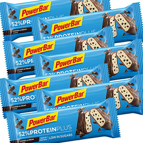 PowerBar パワーバー 52%プロテインプラス クッキー＆クリーム7本 【プロテインバー まとめ買い登山 マラソン ランニング トレイルランニング トライアスロン 行動食 補給食 エネルギーバー】