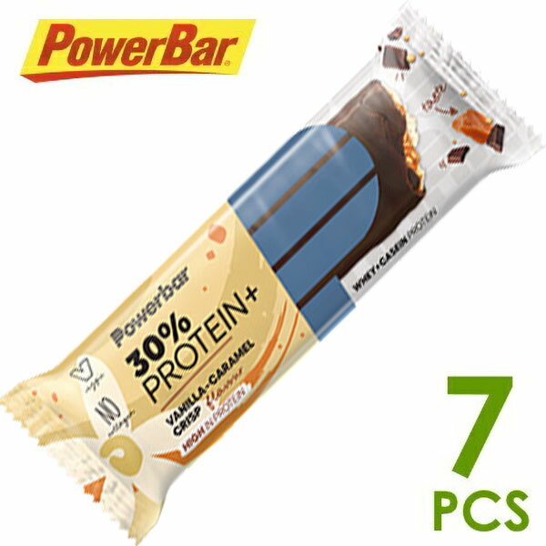 PowerBar パワーバー 30%プロテインプラス バニラキャラメルクリスプ 7本 【プロテインバー まとめ買い登山 マラソン ランニング トレイルランニング トライアスロン 行動食 補給食 エネルギーバー】