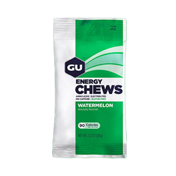 GU Energy グーエナジー ENERGY CHEWS エナジーチュー スイカ 1本 【登山 マラソン ランニング トレイルランニング トライアスロン 行動食 補給食 エネルギーバー グミ】