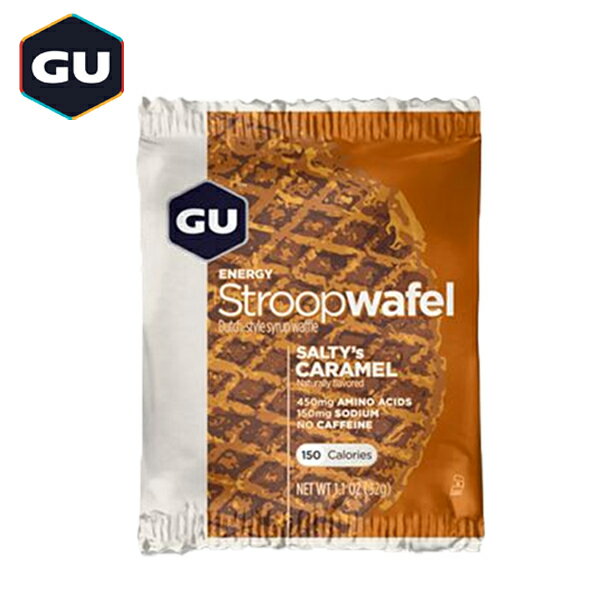 GU Energy グーエナジー ENERGY STROOPWAFEL エナジーストループワッフル ソルティーキャラメル 1枚 【登山 マラソン ランニング トレイルランニング トライアスロン 行動食 補給食 ワッフル】