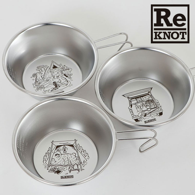 ReKNOT リノット SIERRA CUP シェラカップ RKN101 ステンレス 食器 コップ 調理器具 直火 BBQ バーベキュー キャンプ アウトドア ギア 日本製 コンパクト 軽量 道具 料理 焚火 焚き火 釣り 登山 ハイキング ソロキャンプ ブッシュクラフト グランピング アウトドアグッズ