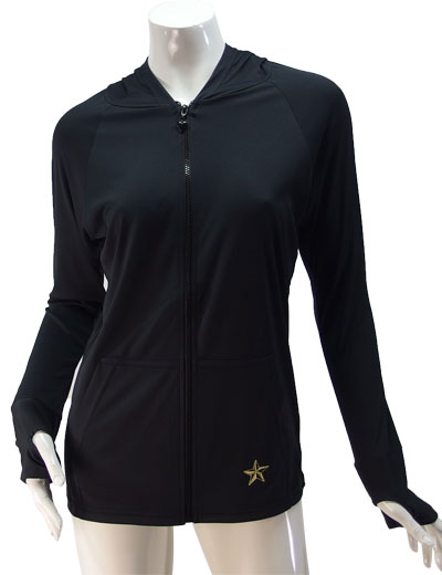 Long-Sleeved - ラッシュガード レディース パーカー 長袖 ジップ 水着 水陸両用 大きいサイズ 体型カバー UVカット 日焼け防止 紫外線対策 夏用 海水浴 水泳 プール ランニング フィットネス ヨガ ゆったり おしゃれ かわいい 無地 速乾 涼しい スイミング アウトドア セール SALE 送料無料