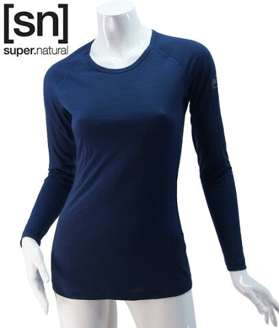 【sn】super.natural スーパーナチュラル レディース W BASE LS 140 / 長袖Tシャツ SN1173-196