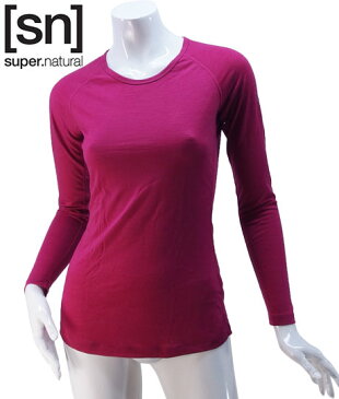 【sn】super.natural スーパーナチュラル レディース W BASE LS 140 / 長袖Tシャツ SN1173-207