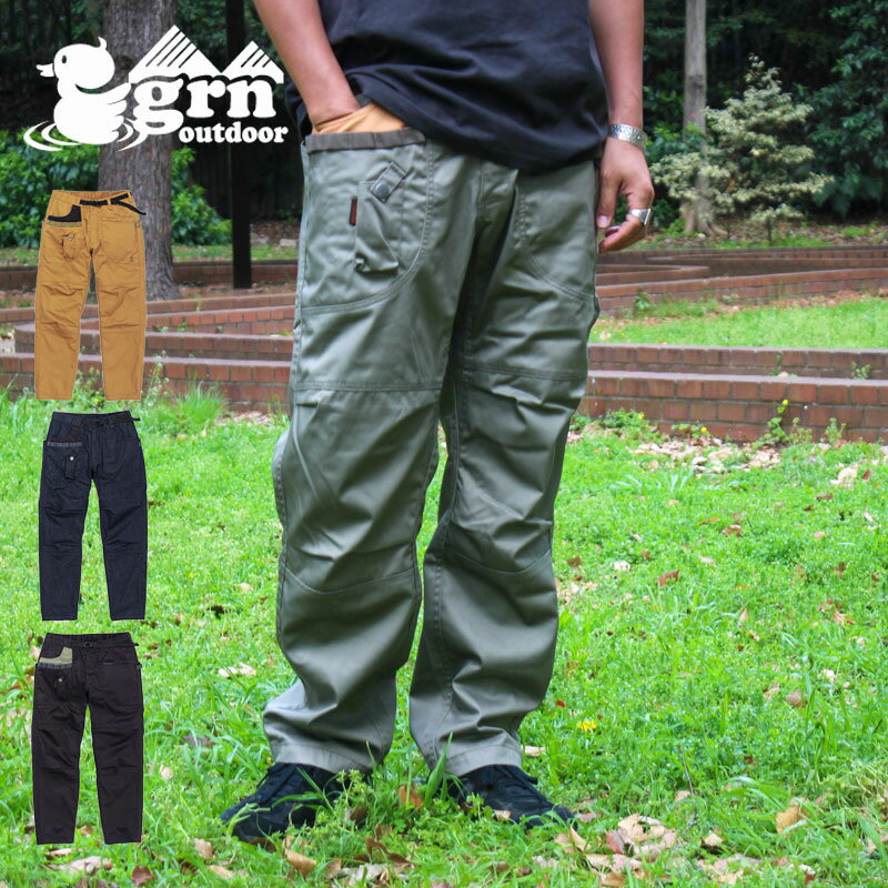 grn outdoor ジーアールエヌ アウトドア HIASOBI CAMPER PANTS GO1301Q メンズ キャンパーパンツ テーパードパンツ ロングパンツ ボトムス 焚火 焚き火 たき火 ウェア 難燃 燃えにくい おしゃれ キャンプ用品 ソロキャンプ BBQ 登山 ハイキング 釣り フェス SALE セール