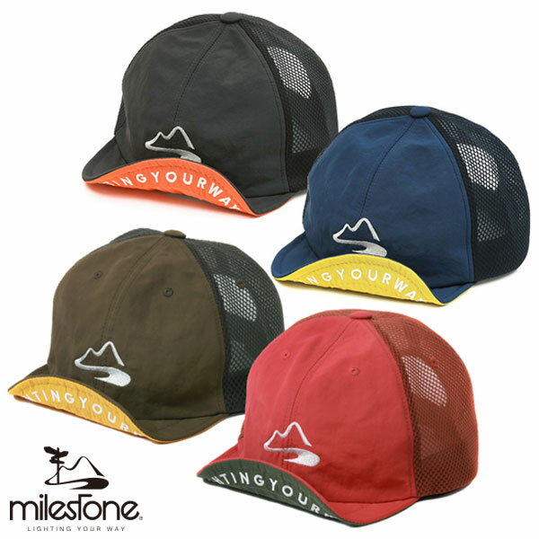 milestone(マイルストーン) original cap MSC-017 メンズ・レディース メッシュキャップ 【トレイルランニング ランニング アウトドア 登山 ハイキング 男性 女性 トレラン キャップ 帽子】