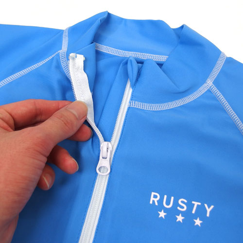 Rusty ラスティー キッズ ラッシュガード/ラッシュジャケット 長袖 968461 ブルー Rusty 水着 Rusty ラッシュガード Rusty ラッシュガード 長袖 Rusty ラッシュガード 紫外線 Rusty ラッシュガード UV対策