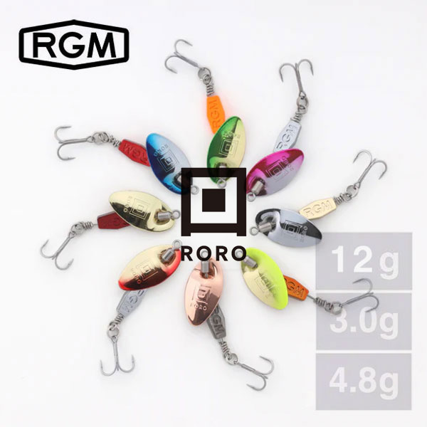 楽天外遊びの専門店CamCom（カムカム）RGM（ROOSTER GEAR MARKET） ルースター ギア マーケット 回 RORO 3.0g/4.8g タングステンスピナー ルアー 渓流釣り 川釣り 海釣り 初心者 釣り具 釣具 釣り用品 バス釣り 渓流ルアー フィッシング キャンプ アウトドア 管理釣り場 おしゃれ ジャッカル JACKALL