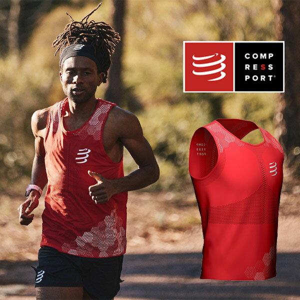 ★COMPRESSPORT コンプレスポーツ プロ レーシング シングレット メンズ RED/WHITE メンズ ノースリーブシャツ 【トレイルランニング トレラン アウトドア スポーツ ランニング マラソン トライアスロン】