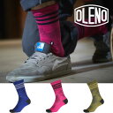 OLENO(オレノ) ピクセルマップ クルー メンズ・レディース ミドル丈 ランニングソックス 【トレイルランニング 靴下 トレラン アウトドア 登山 マラソン スポーツ ハイキング 男性 女性】
