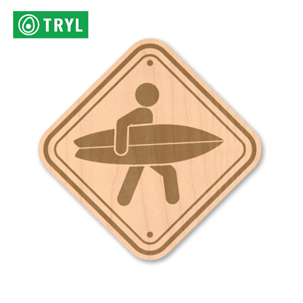 TRYL WOOD STICKER(EbhXebJ[) Surfer Crossing ؍ނgpRfނ̃XebJ[ ygCjO WMO AEghA ubVNtg XebJ[ V[ ObYz