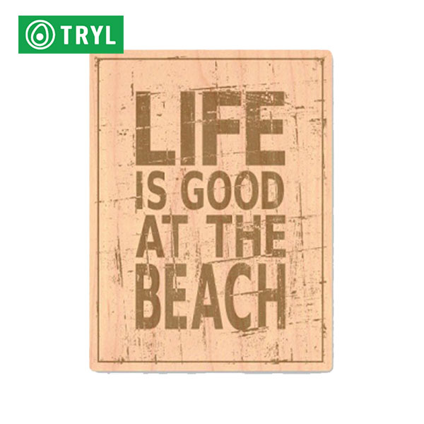 TRYL WOOD STICKER(EbhXebJ[) life is good beach ؍ނgpRfނ̃XebJ[ ygCjO WMO AEghA ubVNtg XebJ[ V[ ObYz