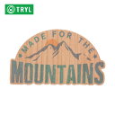 TRYL WOOD STICKER(ウッドステッカー) HOME 木材を使用した自然素材のステッカー 【トレイルランニング ジョギング アウトドア ブッシュクラ...
