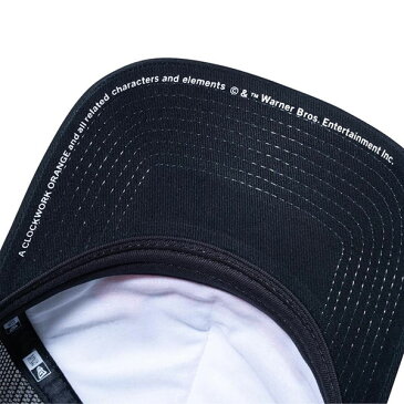 New Era(ニューエラ) 9FORTY A-Frame トラッカー A CLOCKWORK ORANGE 時計じかけのオレンジ ロゴ ホワイト ブラックメッシュ メンズ・レディース メッシュキャップ 【トレイルランニング 帽子 ジョギング アウトドア 登山 ウォーキング ハイキング ファッション カジュアル
