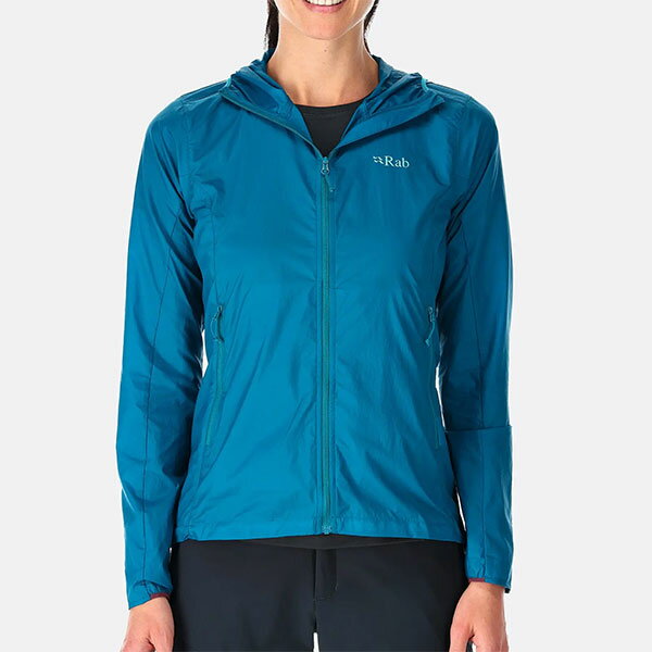 Rab(ラブ) Women's Vital Hoody レディース フルジップ フード付きパーカー・ジャケット 【トレイルランニング ウェア アウター トップス ジョギング アウトドア 登山 ウォーキング ハイキング 自転車 女性】