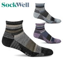 SockWell ソックウェル JOURNEY QUARTER Ladies SW244W レディース ショートソックス 着圧ソックス ランニングソックス ショート丈 靴下 コンプレッション メリノウール 締め付けない シームレス トレイルランニング トレラン 女性