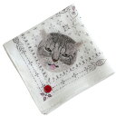 猫 ハンカチ 大判 ネコ柄 バンダナ スカーフ キジトラ猫 ペイズリー 男性 父の日 プレゼント メンズ レディース 日本製 猫グッズ 雑貨 猫柄生地 綿 布 ...