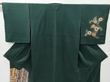 未使用品 切りばめ風華紋に葡萄唐草模様刺繍訪問着【リサイクル】【着】 宗sou