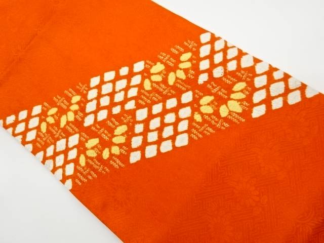 絞り菱に抽象模様名古屋帯【リサイクル】【中古】【着】 宗sou(prc)