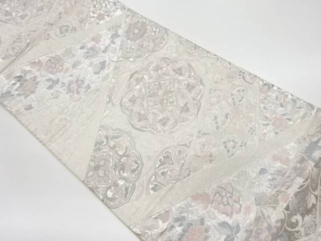 華紋に花唐草模様織出し袋帯【リサイクル】【中古】【着】 宗sou(prc)