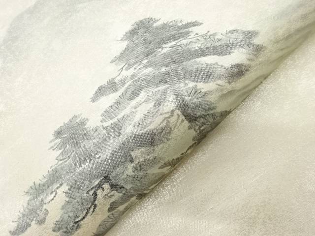 手描き松に船・風景模様袋帯【リサイクル】【中古】【着】 宗sou(prc)