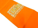 縮緬地草花に抽象模様名古屋帯【リサイクル】【中古】【着】 宗sou CP2206(prc)【spoff】