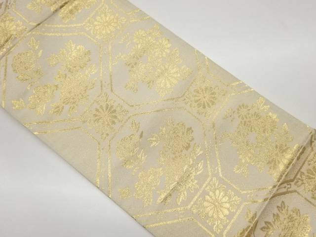 蜀江文に牡丹・菊模様織出し袋帯【リサイクル】【中古】【着】 宗sou(prc)