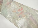 帯に蝶・花々・鳥模様織出し袋帯【リサイクル】【中古】【着】 宗sou(prc)