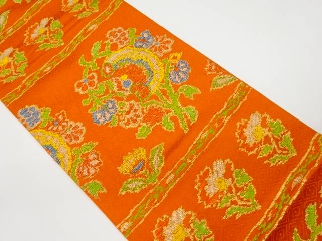 印度草花文織出し袋帯【リサイクル】【中古】【着】 宗sou(prc)