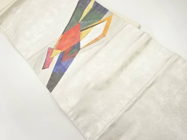 引箔幾何学模様名古屋帯【リサイクル】【中古】【着】 宗sou(prc)【spoff】