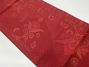 本場筑前博多花唐草模様織出し名古屋帯【リサイクル】【中古】【着】 宗sou(prc)