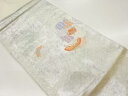 慶長錦引箔花菱七宝に蝶模様織出し名古屋帯【リサイクル】【中古】【着】 宗sou(prc)(4)