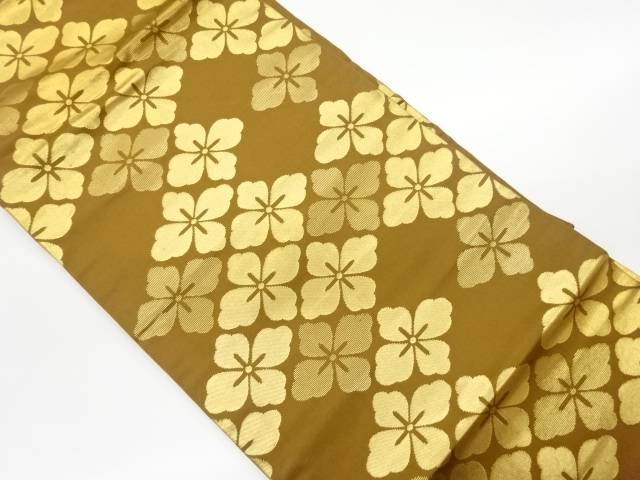 花菱模様織出し名古屋帯【リサイクル】【中古】【着】 宗sou(prc)