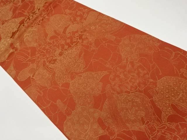 古代人物模様織出し袋帯【リサイクル】【中古】【着】 宗sou(prc)