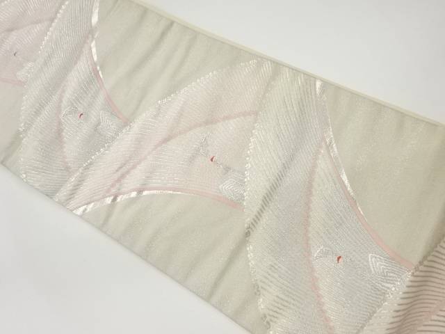 抽象孔雀模様織出し袋帯【リサイクル】【中古】【着】 宗sou(prc)
