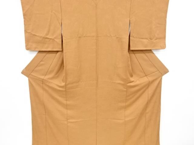 のり散らし模様織り出し一つ紋色無地着物【リサイクル】【中古】【着】 宗sou(prc)