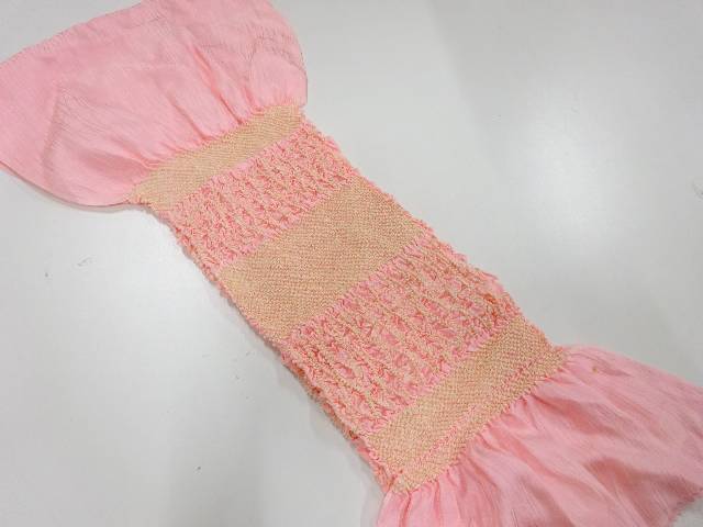 正絹 絞り帯揚げ【リサイクル】【中古】【着】 宗sou