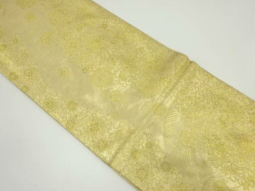流水に華紋織り出し袋帯【リサイクル】【中古】【着】 宗sou 流水に華紋織り出し袋帯【リサイクル】【中古】【着】 宗sou