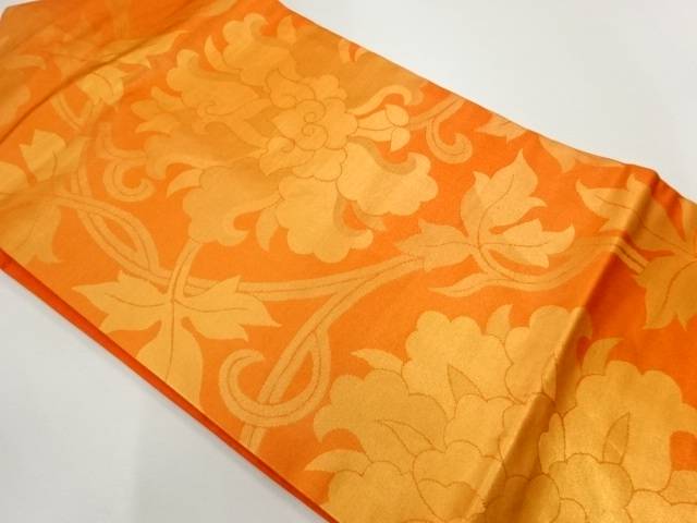 唐花模様織出し名古屋帯【リサイクル】【中古】【着】 宗sou(4)