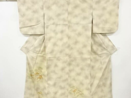 松模様刺繍手織り紬着物【アンティーク】【中古】【着】 宗sou 松模様刺繍手織り紬着物【アンティーク】【中古】【着】 宗sou
