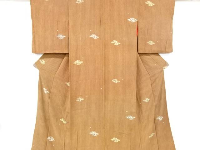 錦紗竹に梅菊模様着物【アンティーク】【中古】【着】 宗sou