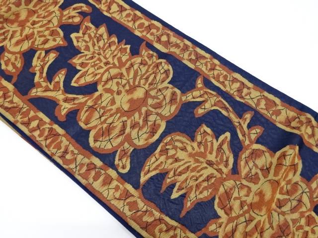 花模様織り出し袋帯【リサイクル】【中古】【着】 宗sou