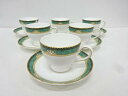 WEDGWOOD パウダーグリーン カップ&ソーサー六客揃【中古】【道】 宗sou