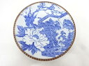 古伊万里 印判手 牡丹 七寸皿【中古】【道】 宗sou